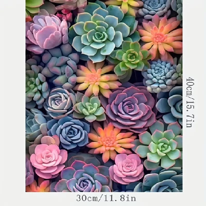 Succulent 30x40cm diamond art kit - mosaic kits crafts