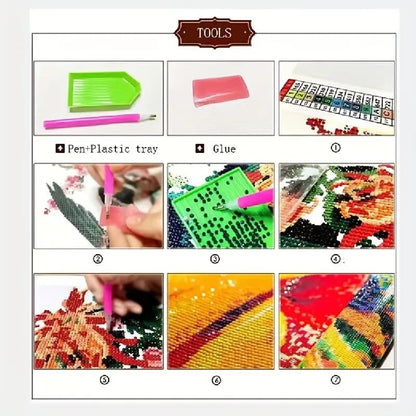 Succulent 30x40cm diamond art kit - mosaic kits crafts