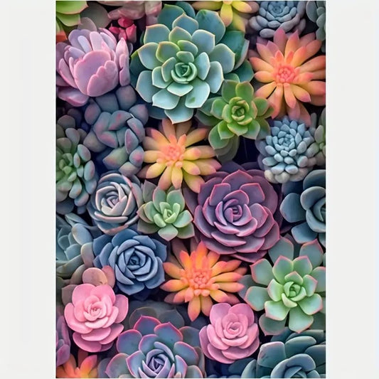 Succulent 30x40cm diamond art kit - mosaic kits crafts