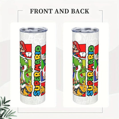 Super mario 20oz stainless steel tumbler with lid & straw - tumblers home&living materials