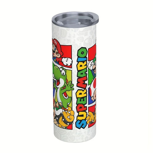 Super mario 20oz stainless steel tumbler with lid & straw - tumblers home&living materials