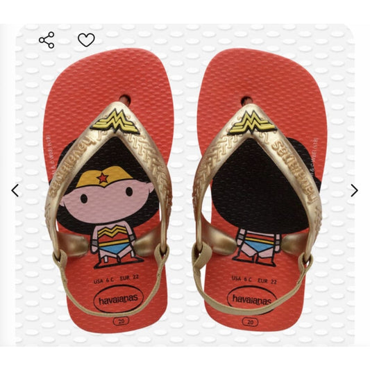 Havianas wonder woman baby jandals - 12-18m - us 5c/ eu 21 - baby & toddler sandals baby - clothing & fashion - infant