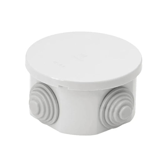 Superlux 65mm round electrical enclosure snap on lid silver / grey - electrical mount boxes & brackets electric - home