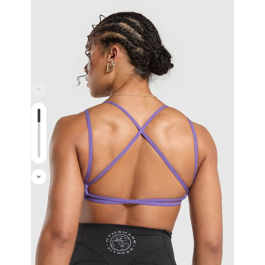 Gym shark back gains sports bra - size s - light support - sports bras sports