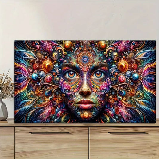 40x70cm psychedellic face diamond art kit - art & craft kits crafts