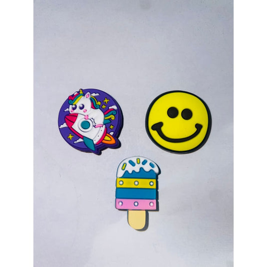 3x sweet smiles & magical vibes shoe charms - shoe accessories clogs - shoe accessories - shoe charms fashion