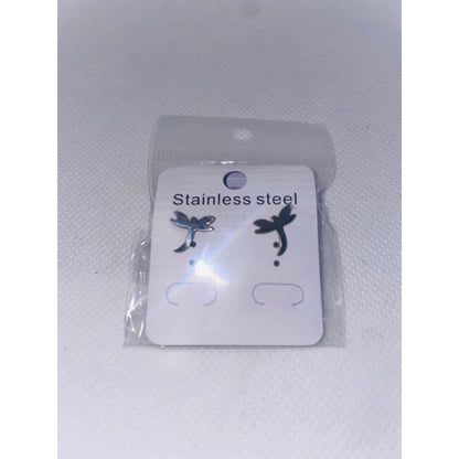 Stainless steel stud earrings – brand new – multiple cute animal & nature styles - dragonfly - earrings earrings