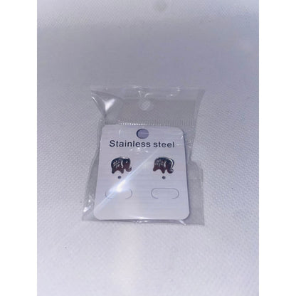 Stainless steel stud earrings – brand new – multiple cute animal & nature styles - elephant shaped - earrings earrings