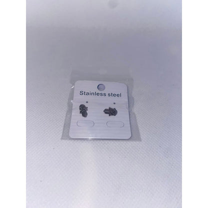 Stainless steel stud earrings – brand new – multiple cute animal & nature styles - hamsa hand - earrings earrings