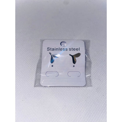 Stainless steel stud earrings – brand new – multiple cute animal & nature styles - whale tail - earrings earrings