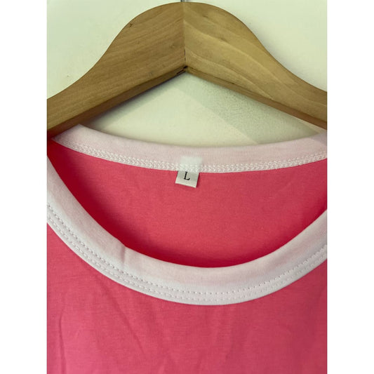 Pink size l tee - t-shirts top women’s apparel