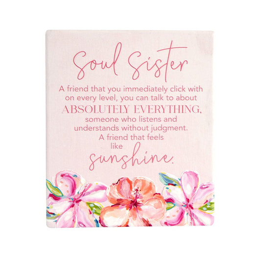 Splosh talulah ’soul sister’ verse plaque - visual artwork home&living materials