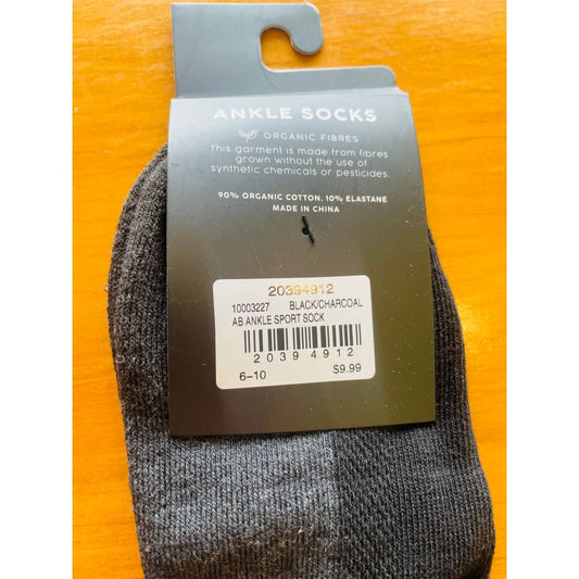 Absent organic fibre ankle socks - size 6-10 - socks underwear & basics men’s apparel