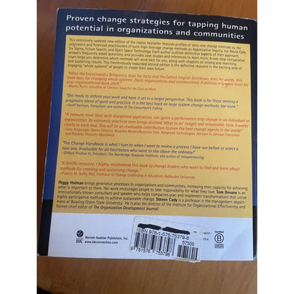 The change handbook: the definitive resource on a today’s best methods - print books book printed media