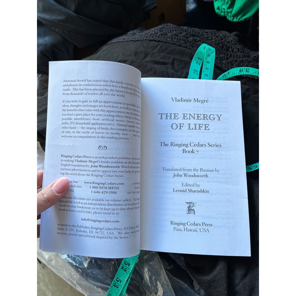 An open paperback book.