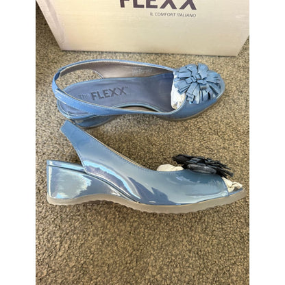 The flexx daylight cobalt patent leather shoes – size eu 37 | bold comfy & stylish - heels women’s shoes