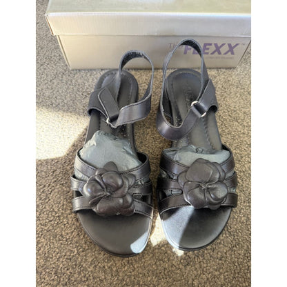 The flexx size eu 38 ex-wife black rodi sandals - sandals women’s shoes