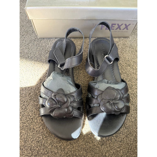 The flexx size eu 38 ex-wife black rodi sandals - sandals women’s shoes