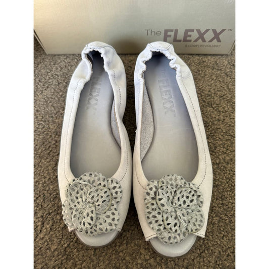 The flexx floral ballet flats – size 8 | soft leather comfort with feminine flair - flats women’s shoes