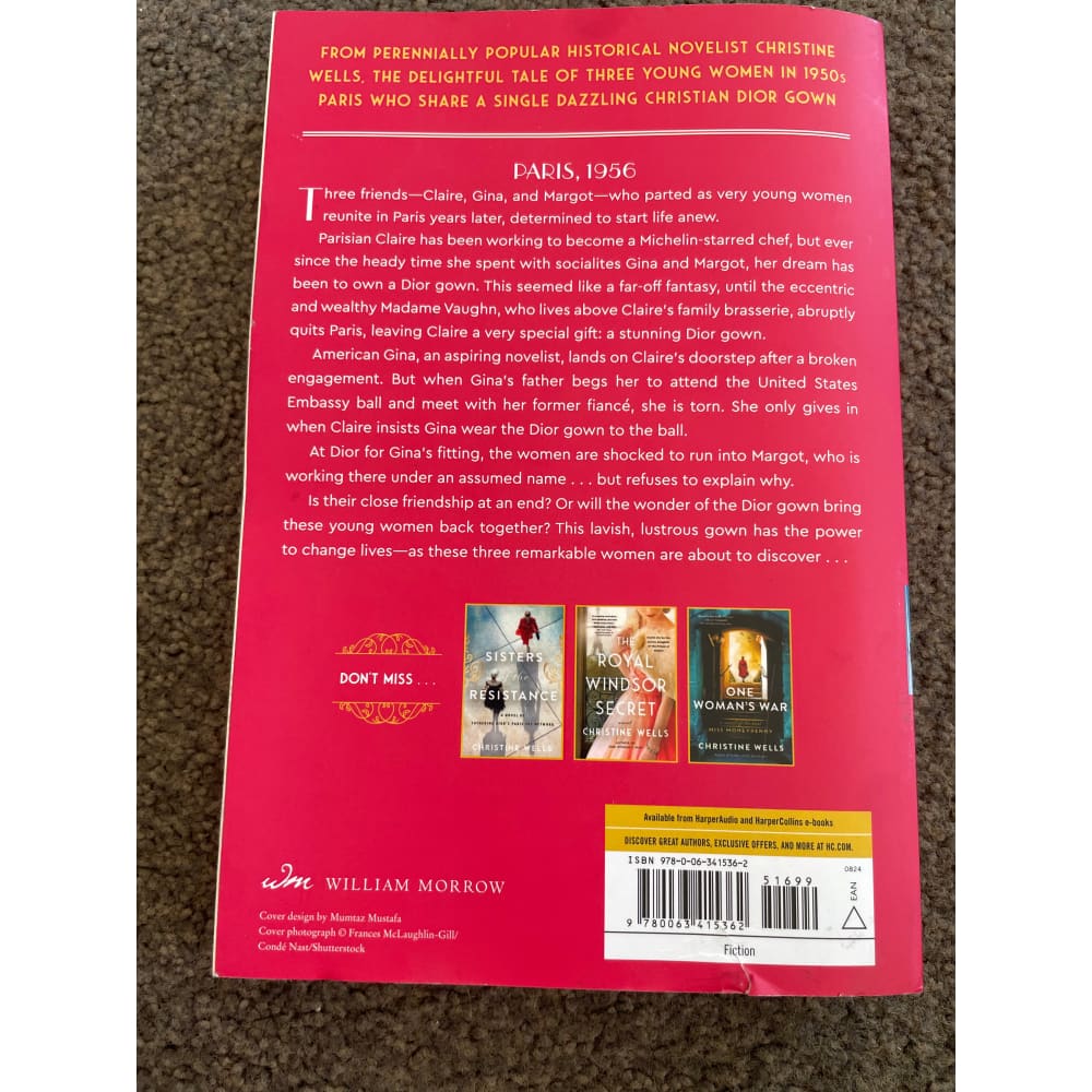 The paris gown by christine wells - books printed media