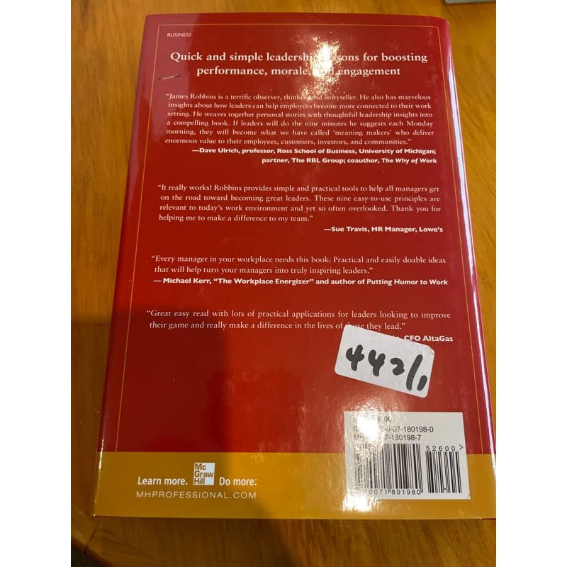 Nine minutes on monday – james robbins (brand new hardcover with jacket) - print books book - business & leadership