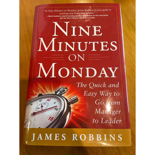 Nine minutes on monday – james robbins (brand new hardcover with jacket) - print books book - business & leadership