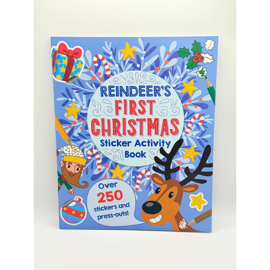 Reindeer’s first christmas sticker activity book - print books printed media