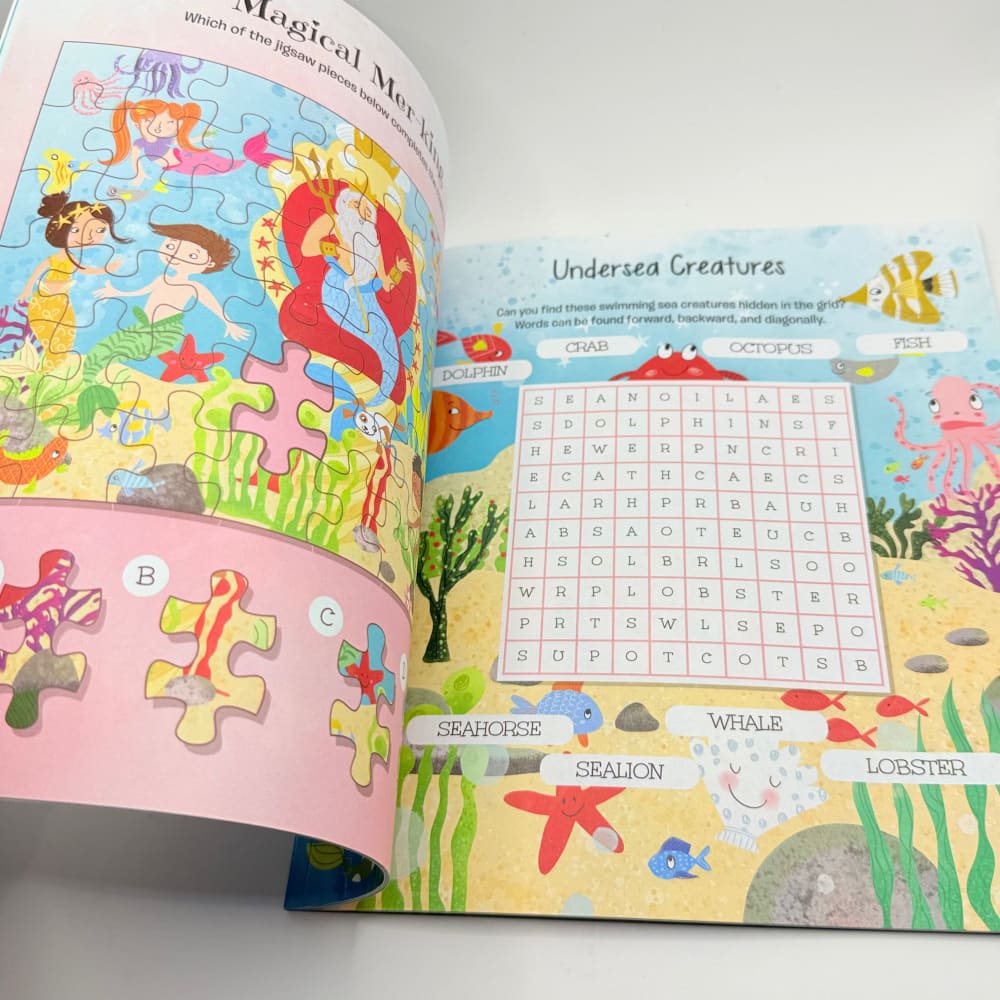 The wonderful world of mermaids by lisa regan & sam loman - children’s activity book - print books printed media