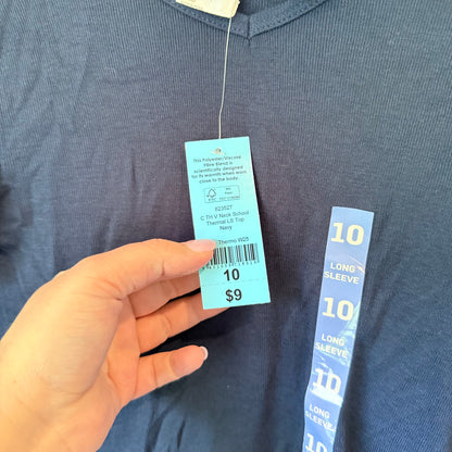 thermo V-Neck School Thermal - Navy - Size 10 YR