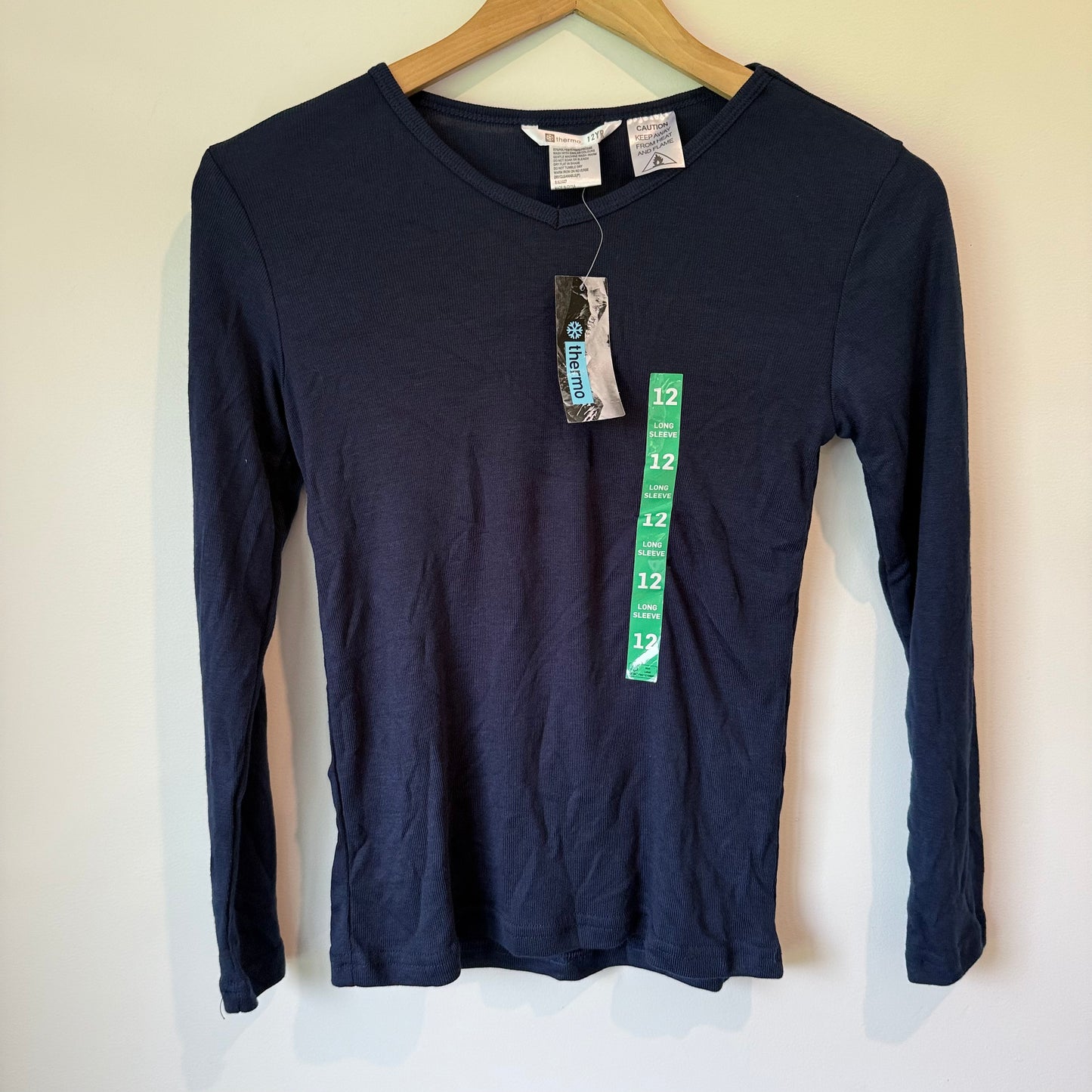 thermo V-Neck School Thermal - Navy - Size 12 YR