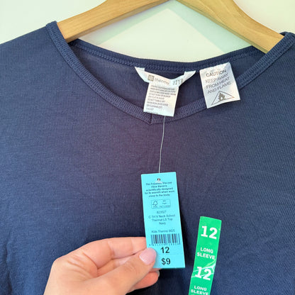 thermo V-Neck School Thermal - Navy - Size 12 YR