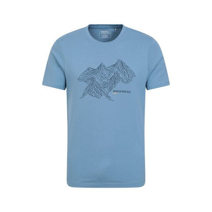 Mountain warehouse size s tonal mountain mens t-shirt - blue - t-shirts tops men’s apparel