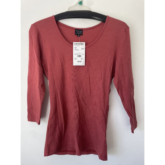 Bnwt twin lakes size m/l merino / acrylic top rrp $59.99 - 12 - clothing tops blouse - clothing & fashion - long sleeve