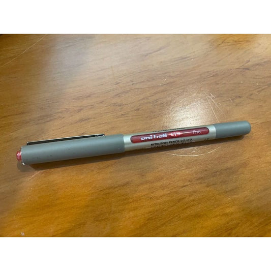 Uni-ball eye 0.7mm capped fine red pen - pens stationery stationery