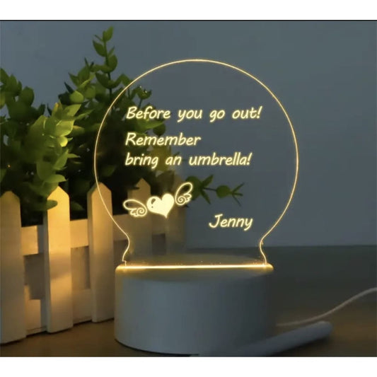 Usb message board / night light - night lights & ambient lighting home & living - home decor & furniture - light