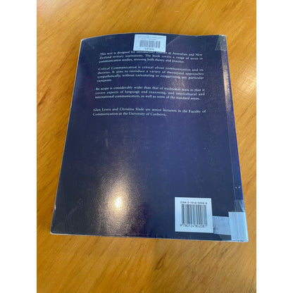 Critical communication - lewis & slade - print books book - communication - condition: used - non-fiction printed media