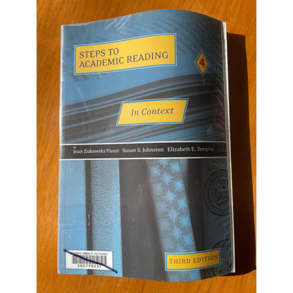 Steps to academic reading - in context - 3rd edition - print books book - condition: used - education printed media