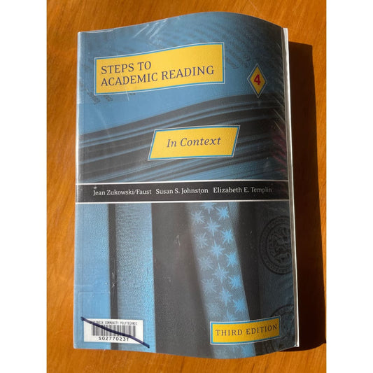 Steps to academic reading - in context - 3rd edition - print books book - condition: used - education printed media