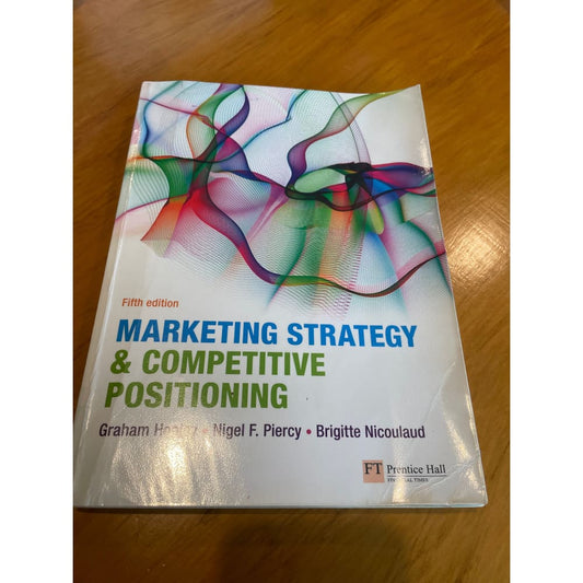 Marketing strategy & competitive positioning - print books book - business - condition: used - marketing printed media