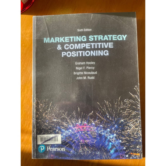 Marketing strategy & competitive positionining - print books book - business - condition: used - marketing printed media