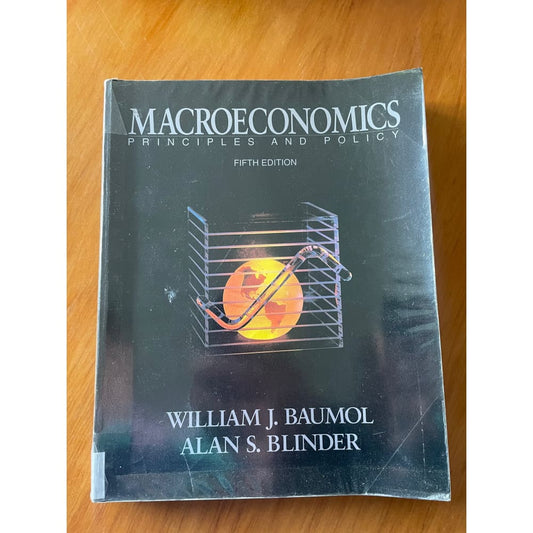 Macroeconomics - principles and policy: 5th edition - print books book - condition: used - economics printed media