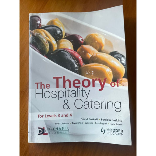 The theory of hospitality & catering for levels 3 & 4 - print books book - condition: used - cooking - education