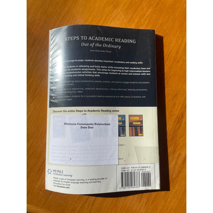 Steps to academic reading - out of the ordinary - print books book - education printed media