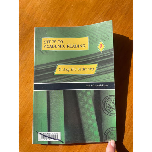Steps to academic reading - out of the ordinary - print books book - education printed media