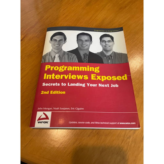 Programming interviews exposed - secrets to landing your next job - print books book - career development - condition: