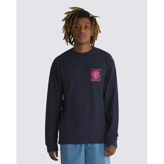 Vans size s logo space long sleeve t-shirt - t-shirts tops men’s apparel