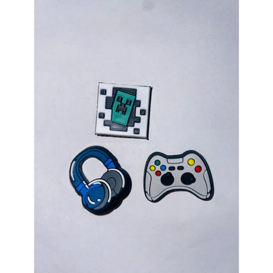 3x video game themed shoe charms - shoe accessories clogs - shoe accessories - shoe charms fashion accessories