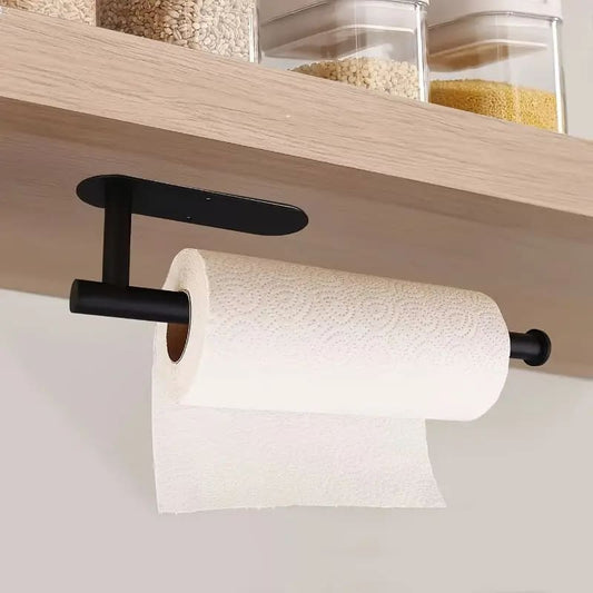 Wall mounted paper towel holder – no-drill install | space-saving kitchen & bathroom organiser - paper towel holders