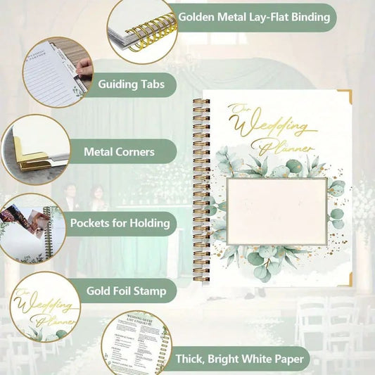 Window wedding planner book & organizer | elegant bridal journal – brand new - party supplies seasonal & holidays