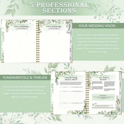 Window wedding planner book & organizer | elegant bridal journal – brand new - party supplies seasonal & holidays